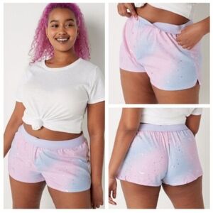 Victoria's Secret PINK Celestial Stars & Moon Shimmer Tie Dye Pajama Shorts